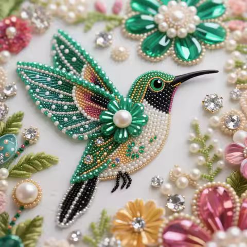 New Pearl Bird Diamond Painting DIY Handmade Paste Diamond Pearl Painting