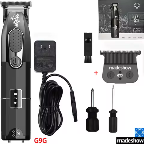 New G9C G9G Madeshow Men's Professional Hair Clipper Set LED Display Low Noise Cordless Ceramic Blad