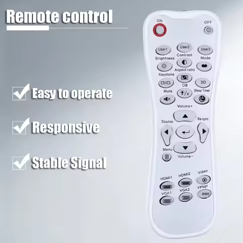 Universal Remote Control for Optoma Projector Models ET700XE HD65 HD70 HD71 HD75 HD640 HD700X GT7000