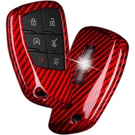 Genuine Carbon Fiber Key Fob Cover for Chevrolet Silverado 1500 2500 Suburban Tahoe Traverse Colorad