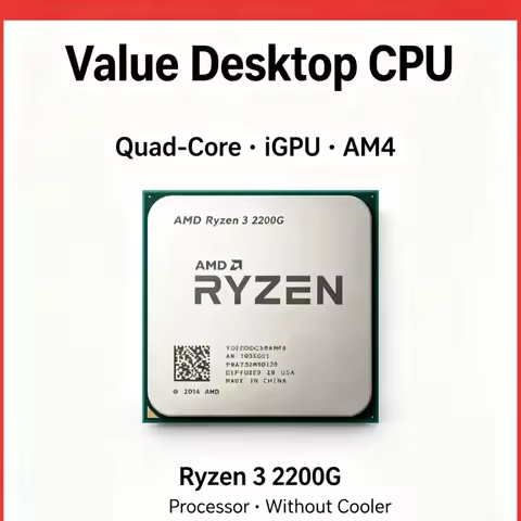 AMD Ryzen 3 2200G 14nm Zen Architecture Desktop Processor 4‑Core 4‑Thread Vega8 Integrated GPU AM4 S