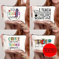 Environmentally Friendly Canvas Bag Teacher Pencil Storage Bag Zipper Cosmetic Bag Travel Storage Ba