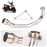 Connects to 51mm rear exhaust pipe mid-section for Yamaha BWS125 front section