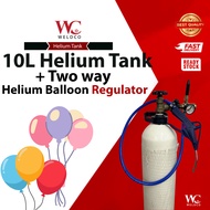 10L Helium Balloon Tank Plus Two Way Helium Balloon Regulator