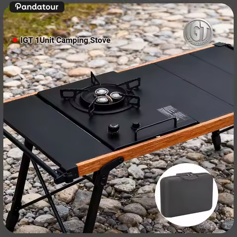 Pandatour 6500W Three Ore High Power Stove High Power Stainless Steel Folding IGT Gas Stove Windproo