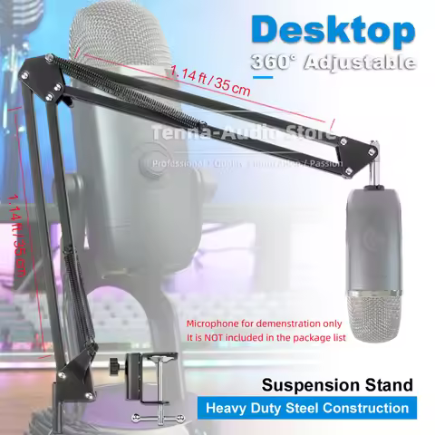 Desktop Clamp Suspension Mic Boom Arm For BLUE YETI X YETIX Microphone Stand Table Desk Top Recordin