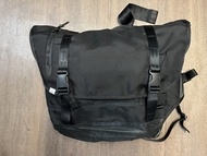 Visvim Black E-Cat 18L Messenger Bag Ballistic Nylon Premium Leather Bottom