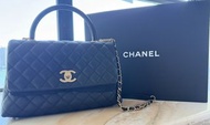 Chanel coco handle 黑色蜥蜴手把 medium size 