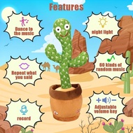 Cactus Toy Plush Talk Kaktus Bercakap Dancing Cactus Talking Cactus Toys Song cactus dance Electric 
