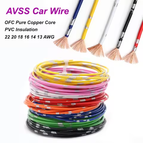 2/5/10/50m Car Speaker Audio Cable Sq0.3 - 2.5mm² OFC Oxygen-free Pure Copper Car Modified Wire Twis