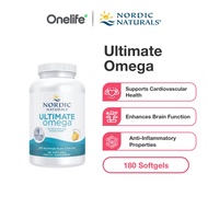 Nordic Naturals Ultimate Omega 1280mg Omega  3 (EPA and DHA) 180 Softgels - For Optimal Wellness, Br