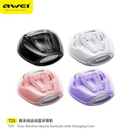 Awei T25 TWS True Wireless Games Earbuds With Charging Case Smart Touch Bluetooth Version 5.3 BT