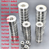 10pcs Small Bearings Inner Diameter 2mm 3mm 4mm 5mm 6mm 7mm 8mm 9mm 10mm 3x7x3 5x10x4 5x11x4 8x22x7 
