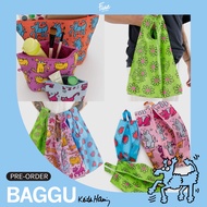 (พร้อมส่ง) BAGGU Keith Haring กระเป๋าผ้าสะพายข้าง พับได้ น้ำหนักเบา กระเป๋าเก็บสัมภาระ