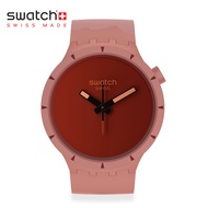 Swatch Big Bold Bioceramic CANYON SB03R100 Red Silicone Strap Watch