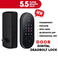 LOCAL STOCK SG design Deadbolt Digital Lock 5 unlocking method App fingerprint password card key digital door lock