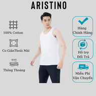 Áo Ba Lỗ Aristino AC21 Trắng Trơn 100% Cotton Cao Cấp Siêu Thấm Hút Mồ Hôi Mềm Mịn Hàng Chính Hãng K