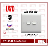 LWD 2 GANG 1 WAY FLUSH SWITCH / SWITCH SOCKET / WALL SWITCH