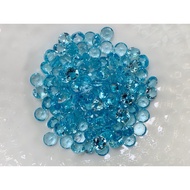 4.0mm. Swiss Blue Topaz Round Square Carat