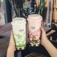 Lily Of The Valley Coffee Cup 500ml Double Drink Stainless Printed Value Water High C4s6