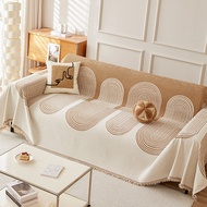 Couch Cover Bohemian Chenille Couch Cover with Tassels Sofa Cover for 3 Cushion Couch 2 3 Seat Couch
