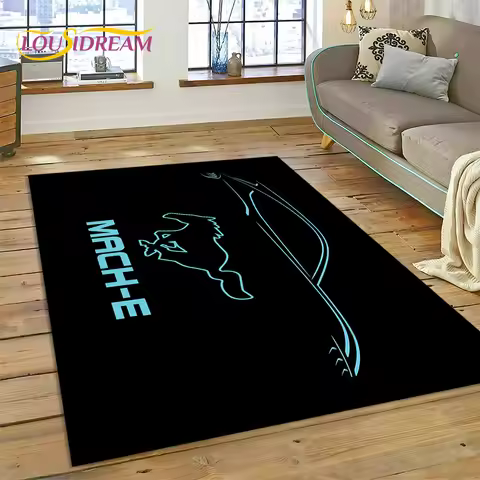 Classics 3D F-Ford GTR Mustang Car Carpet Rug for Bedroom Living Room Home Sofa Decoration,Children 