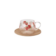 AfternoonTea LIVING Mug JS11 Strawberry Mug Tray Set Clear