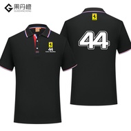 Ferrari F1 Team T-Shirt Short Sleeve Polo Shirt Hamilton 44 Leclerc 16 Racing Fan Commemorative Shir