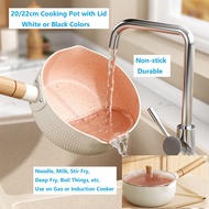 20cm/22cm White Cooking Pot – Milk Pot, Soup Pot, Noodle Pot