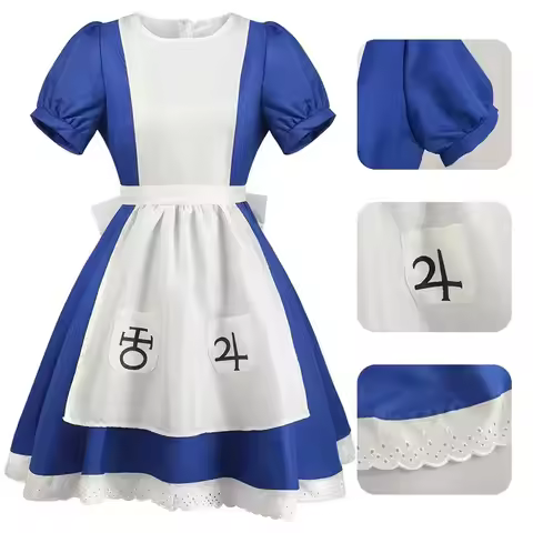 in Stock XS-5XL Madness Returns Cosplay Game Alice Maid Dress Halloween Party Outfits for Women Girl