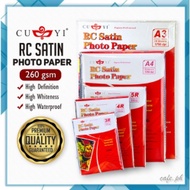 Cuyi RC Satin Photo Paper 260gsm A4 5R 4R 3R