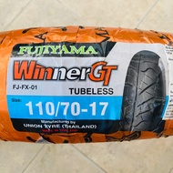 ยางนอก FUJIYAMA ลาย WINNER สำหรับ R15 / M Slaz / CBR250 เบอร์ 110/70-17 130/70-17 TL ยางใหม่ทุกเส้น!