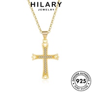 HILARY JEWELRY Moissanite Leher Silver Rantai Perempuan Chain Pendant Korean Cross Perak Necklace Sterling Women Original 純銀項鏈 Gold For 925 Diamond Exquisite Accessories N939