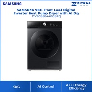 SAMSUNG 9KG Front Load Digital Inverter Heat Pump Dryer with AI Dry DV90BB9440GBFQ | A+++ Efficiency