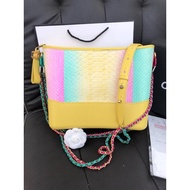CHANEL Gabrielle Luxury Customized Python Skin Its Chinese Name Is Wandering Bag