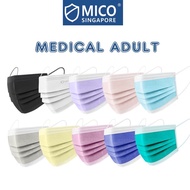 [SG BRAND] MICO Adult 3ply Medical Surgical Mask BEF&gt;98% Disposable Face Mask 10pcs/pack
