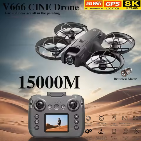 NEW V666 Mini Rc Drone 8K HD Dual Camera 6-Axis Headless Mode Helicopter 360° Flip Remote Control Qu