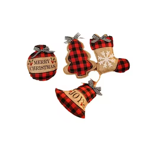 4 Pcs Christmas Tree Hanging Decorations Christmas Sock Ball Tree Ornaments Home Decor for Christmas