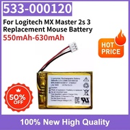 High Capacity 0-Cycle 533-000120 550mAh-630mAh Rechargeable Battery For Logitech MX Master 2s 3 Repl