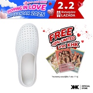 Khkshoes รองเท้าคนหัวครัว รองเท้า  KHK ONE - WHITE -เคเอชเค ชูว สีขาว สีขายดี