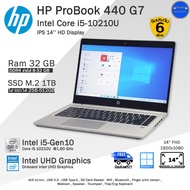 คอมพิวเตอร์โน๊ตบุ๊คมือสอง HP ProBook 440 G7 Core i5-10210U(Gen10) เครื่องใหม่มาก ใช้งานลื่นดีมาก