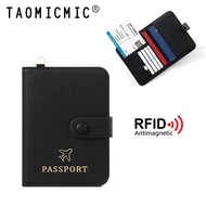 Korean Ladies Travel Passport Card Holder Rfid Halter Passport Document Bag Can Hold Leather Cutting