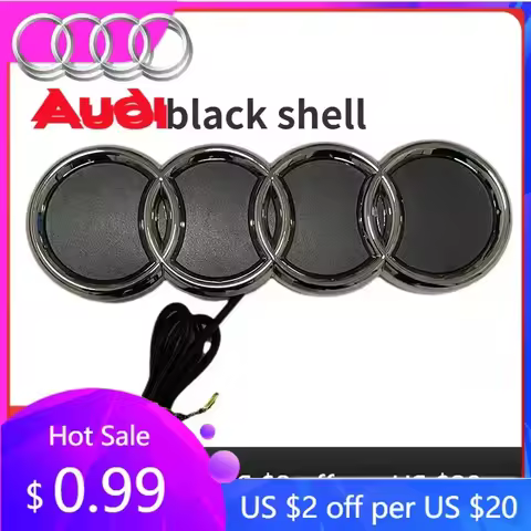 Hub Caps Hot New For Audi AUDI 4D refitted LED lamp car front logo Light for AUDI A3 A4 A5 A6 A7 A8 
