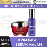 OLAY SET REGENERIST ANTI AGING DAY CREAM + RETINOL SERUM