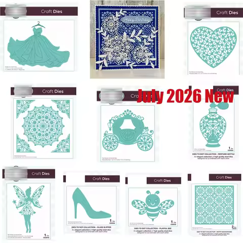 Glass Slipper Die 2026 New Metal Cutting Dies Birthday Handmade Template Photo Album Embossing Scrap