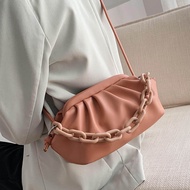 Fashion Cloud Bag PU Leather Shoulder Messenger Bags For Women 2022 new Candy Color Crossbody Bag Chain Handbags and Purses