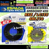 ESPADA 415 RXZ LC135 LAGENDA 110 Y110 Y125 Y15ZR Y16 4 Hole FHD Sprocket 415 Harden Steel Black Spok