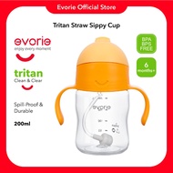 [Ready Stock] Evorie Tritan Straw Sippy Cup Baby Water Bottle 200mL BPA Free 6 Month + Botol Air Sus