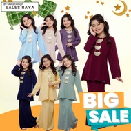 By Melia Design Baju Kurung Moden Riau ANAK  Plain Murah Viral Kurung Sedondon Ibu Anak Budak Cantik