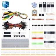 Kit Elektronik DIY 830 Breadboard Jumper Wire Power Supply Capacitor Lampu LED untuk Arduino Nano UN